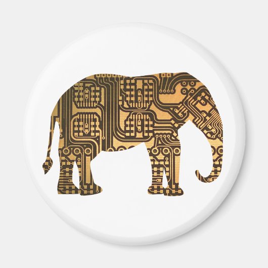 Kupfer-Elefantenschalttafel Magnet (Vorne)