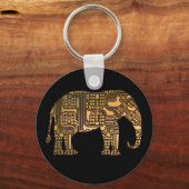 Kupfer-Elefantenschalttafel Schlüsselanhänger (Vorderseite)