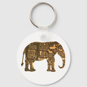 Kupfer-Elefantenschalttafel Schlüsselanhänger