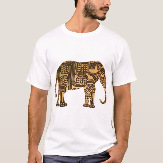 Kupfer-Elefantenschalttafel T-Shirt (Vorderseite)