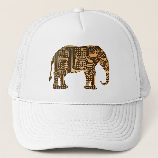 Kupfer-Elefantenschalttafel Truckerkappe (Vorderseite)