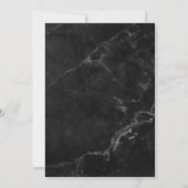 Kupfer Elegantes Script-Brautparty, Schwarz-Marmor Einladung (Rückseite)