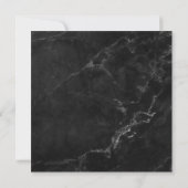Kupfer Elegantes Skript mit Black Marble Brautpart Einladung (Rückseite)