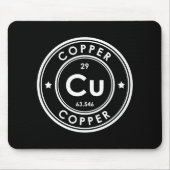 Kupfer-Element-Schwarze Maus-Pad Mousepad (Vorne)