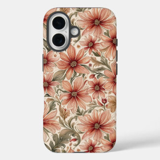 Kupfer Fall Mums Floral iPhone 16 Hülle