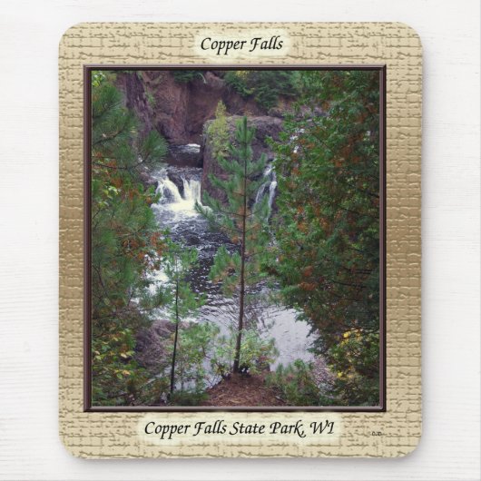 Kupfer Falls gerahmt Mousepad (Vorne)