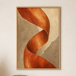 Kupfer-Falt-Gouache-Boho-Kunstposter Poster