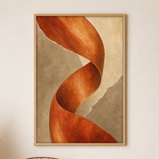 Kupfer-Falt-Gouache-Boho-Kunstposter Poster