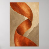 Kupfer-Falt-Gouache-Boho-Kunstposter Poster (Vorne)