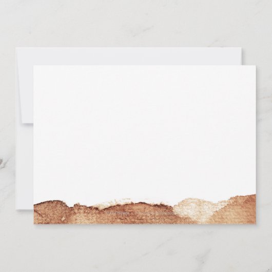 Kupfer Farbe moderne einfache Hochzeit speichern d Save The Date (Rückseite)