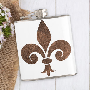 Kupfer Fleur De Lis Bar Geschenk Flachmann