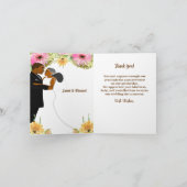 Kupfer Floral American Wedding Vielen Dank Dankeskarte (Innenseite)