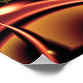 Kupfer-Fraktal Poster (Ecke)