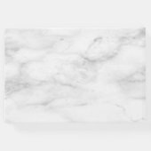 Kupfer Geometric Eucalyptus Marble Elegante Hochze Gästebuch (Rückseite)