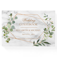 Kupfer Geometric Eucalyptus Marble Elegante Hochze