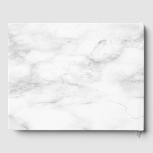 Kupfer Geometric Eucalyptus Marble Elegante Hochze Gästebuch (Rückseite)