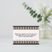 Kupfer gestreift 20 Punch Briefmarke Schönheitssal Treuekarte (Stehend Vorderseite)