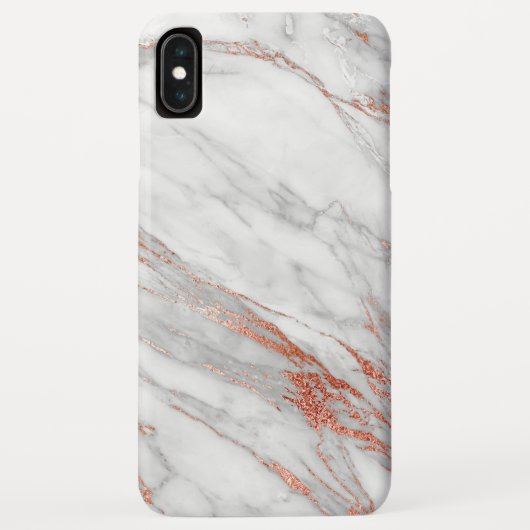 Kupfer | Girl-Rose Gold & White Monomgram Case-Mate iPhone Hülle (Rückseite)