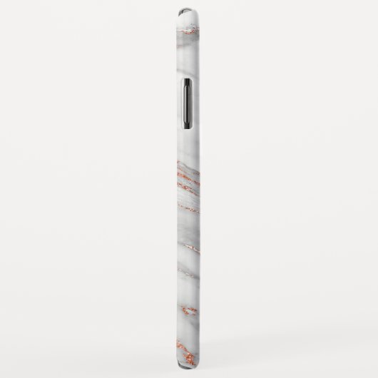 Kupfer | Girl-Rose Gold & White Monomgram Case-Mate iPhone Hülle (Hinten/Rechts)