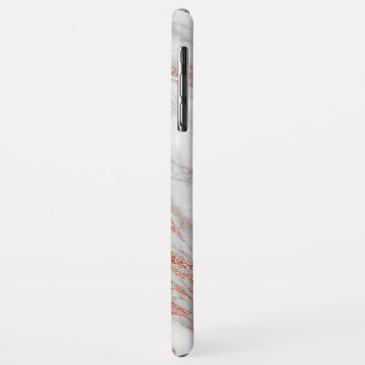 Kupfer | Girl-Rose Gold & White Monomgram Case-Mate iPhone Hülle (Hinten/Links)