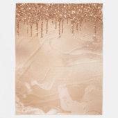 Kupfer-Glitzer Regen auf weißem Kupfermetall Fleecedecke (Vorderseite)
