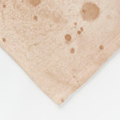 Kupfer-Glitzer Regen auf weißem Kupfermetall Fleecedecke (Ecke)