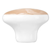 Kupfer-Glitzer Regen auf weißem Kupfermetall Keramikknauf (Seitenansicht)