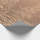 Kupfer Glitzer Weihnachtsbaumen Urlaub  Geschenkpapier (Ecke)