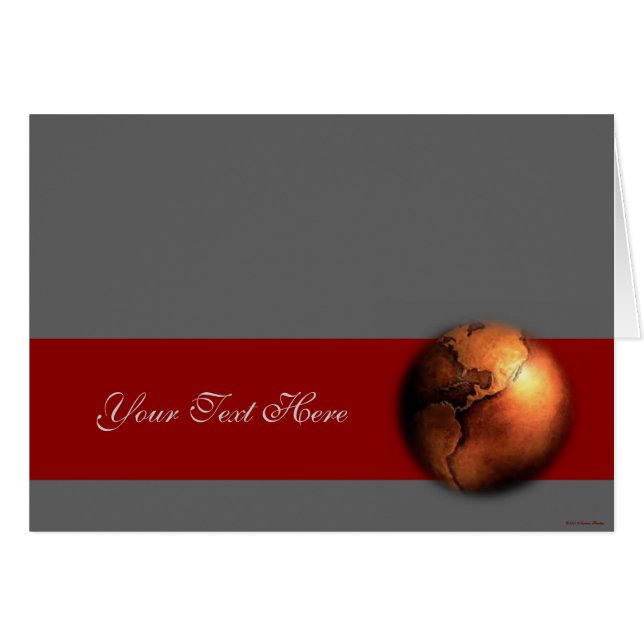 Kupfer-Globe-Karte (Vorderseite (Horizontal))