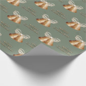 Kupfer Glocken & Cream Bow Frohe Weihnachten Geschenkpapier (Ecke)