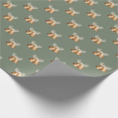 Kupfer-Glocken und Crembogen Geschenkpapier (Ecke)