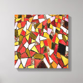 Kupfer-Gold-Abstrakt-Mosaik Leinwanddruck (Vorderseite)