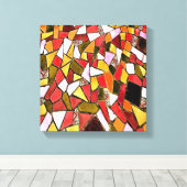 Kupfer-Gold-Abstrakt-Mosaik Leinwanddruck (Insitu (Holzboden))