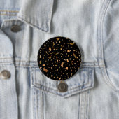 Kupfer Gold auf schwarzen Terrazzo Stone Button (Beispiel)