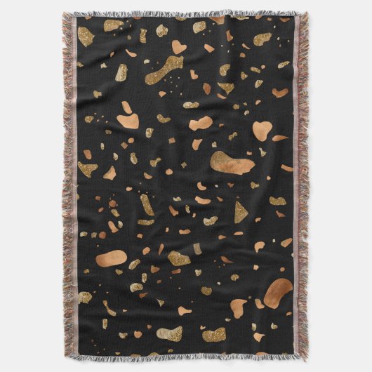 Kupfer Gold auf schwarzen Terrazzo Stone Decke (Vorderseite Vertikal)