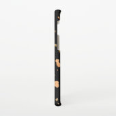 Kupfer Gold auf schwarzen Terrazzo Stone Samsung Galaxy Hülle (Linke Seite)