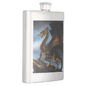 Kupfer Gold Black Dragon Flachmann (Rechts)