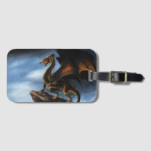 Kupfer Gold Black Dragon Gepäckanhänger (Vorderseite (Horizontal))