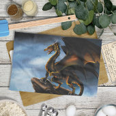 Kupfer Gold Black Dragon Geschirrtuch