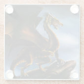 Kupfer Gold Black Dragon Glasuntersetzer (Rückseite)