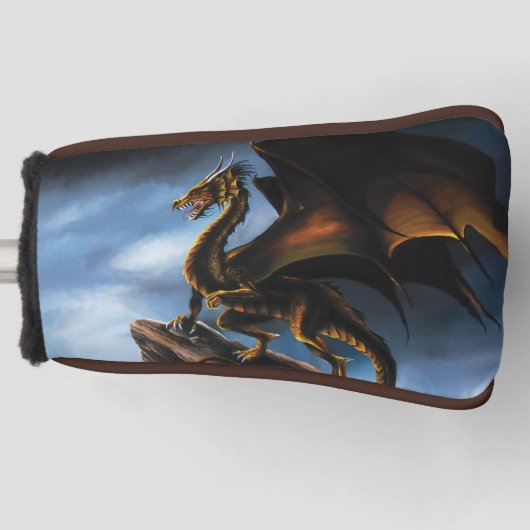 Kupfer Gold Black Dragon Golf Headcover (Vorderseite)