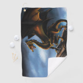 Kupfer Gold Black Dragon Golfhandtuch (Insitu)