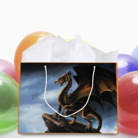 Kupfer Gold Black Dragon Große Geschenktüte