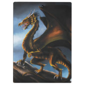 Kupfer Gold Black Dragon Klemmbrett (Rückseite)