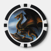 Kupfer Gold Black Dragon Pokerchips (Vorderseite)