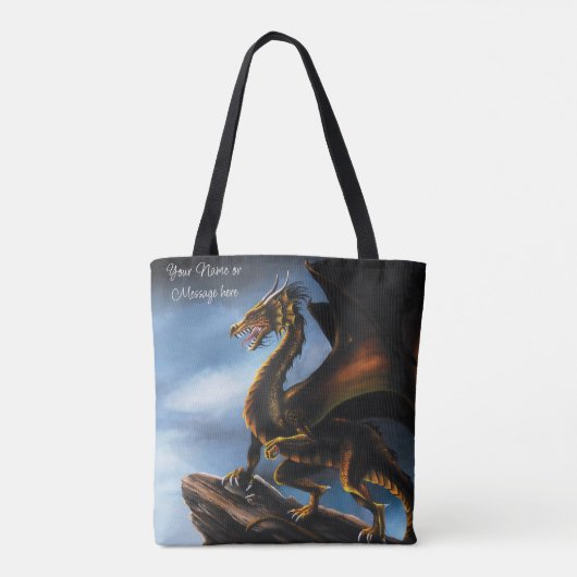 Kupfer Gold Black Dragon Tasche (Rückseite)