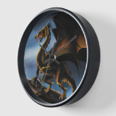 Kupfer Gold Black Dragon Uhr (Winkel)