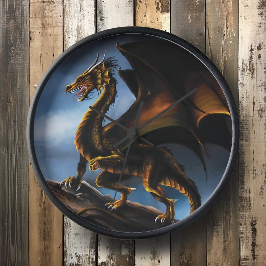 Kupfer Gold Black Dragon Uhr