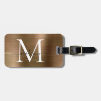 Kupfer Gold Brushed Steel Metal Script Monogram