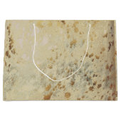 Kupfer Gold Cowhide Print Metallic Große Geschenktüte (Vorderseite)